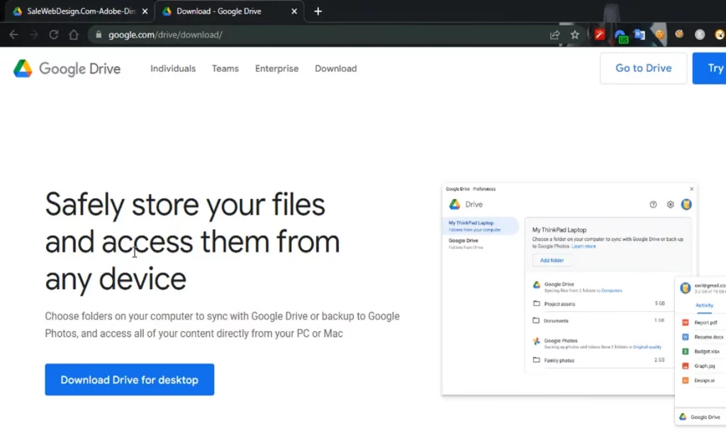 Google Drive Website