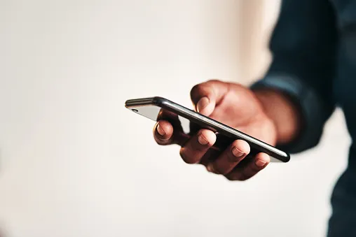 Holding phone